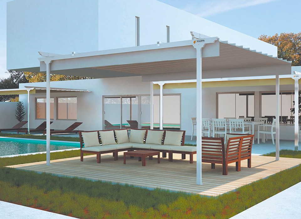 Sistema de toldos para protección solar exterior